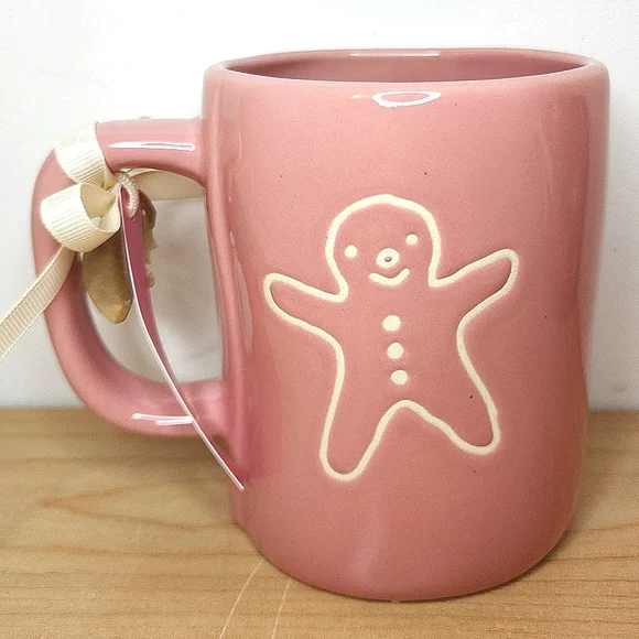 🆕️ Rae Dunn Pink Hot Cocoa Double Sided Mug - Picture 1 of 2